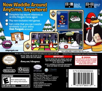 Club Penguin - Elite Penguin Force (USA) (En,Fr,Es) (Rev 2) box cover back